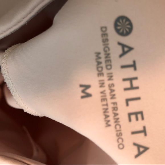 Athleta Eclipse Tights 7/8 Ballerina Gown Light Pink Mesh Inserts Medium - Picture 5 of 7